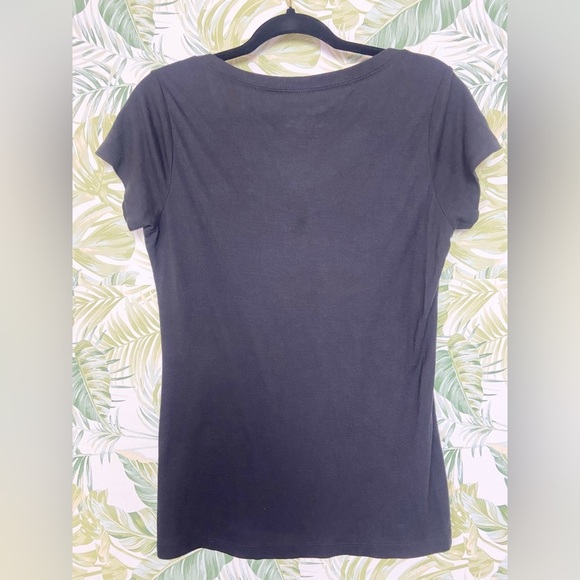 Women’s True Religion V Neck Tee Shirt Happy Buddha Guitar Graphic‎ Size Medium - Picture 4 of 6